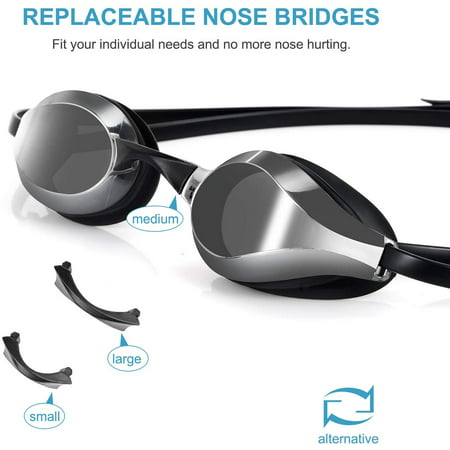 Anti-Fog UV Protection Swimming Goggles Ear Plug for Men Women Adult Junior Kids